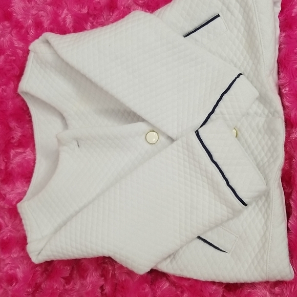 JANIE AND JACK BABY QUILTED JACKET IN WHITE SIZE 6 TO 12 MONTHS - Picture 4 of 8